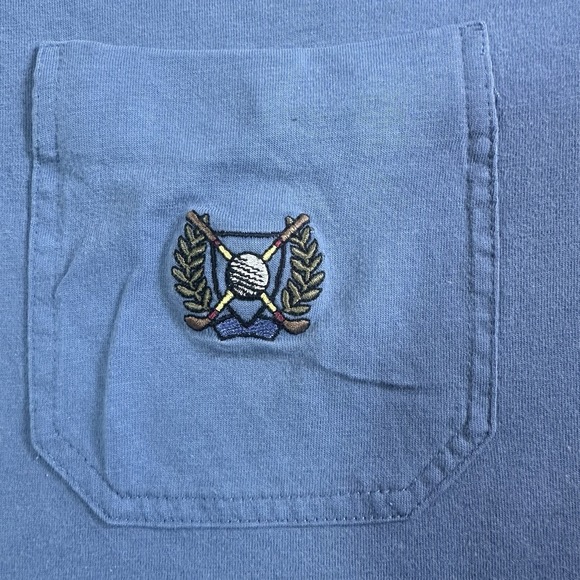 John Ashford Golf Polo Mens Size Large Shirt Blue Cold‎ Club Embroidery Pocket - Picture 4 of 6